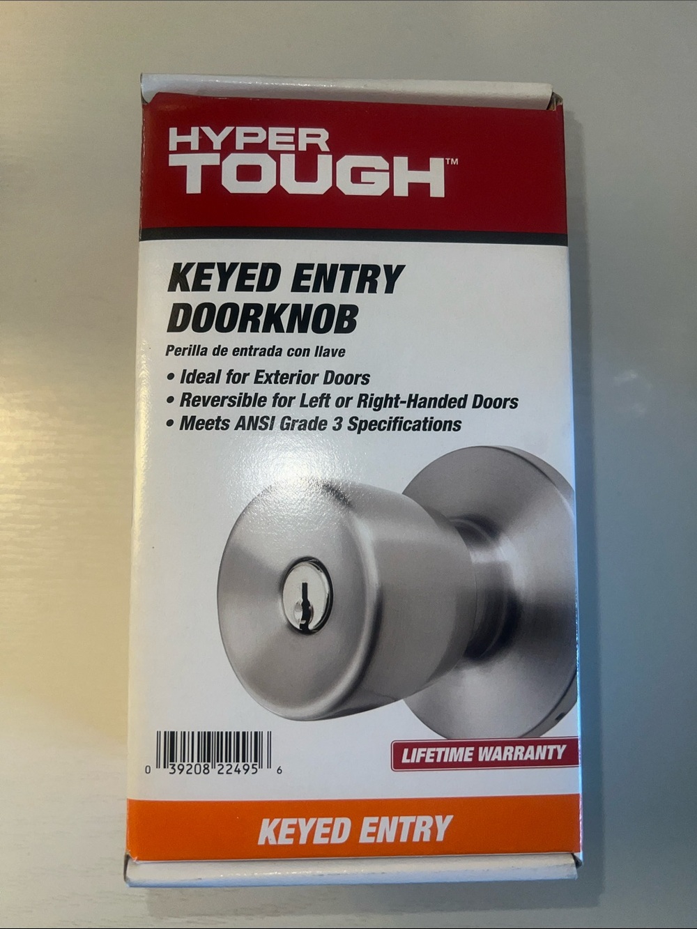 NEW⭐️Hyper Tough Keyed Entry Doorknob in Brushed Nickel…
